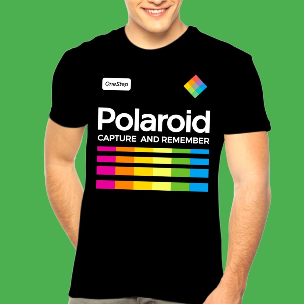 Polaroid Camera Capture and Release Color Spectrum Short Sleeve Tee. 3XL. NWT.